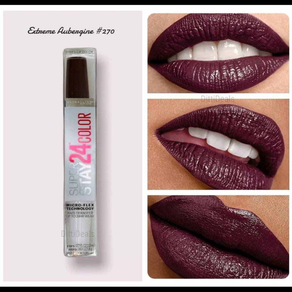 Maybelline 24 hour lipstick 4 for 20 EXTREME AUBERGINE